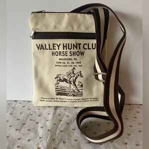 Rebecca Ray Designs  Cream and Brown Messenger Bag